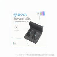 博雅 BOYA BY-XM6-K1 2.4GHz 超緊湊型無線麥克風系統(tǒng)套件 3.5口 TRS 1V1 無線一拖一 帶充電盒